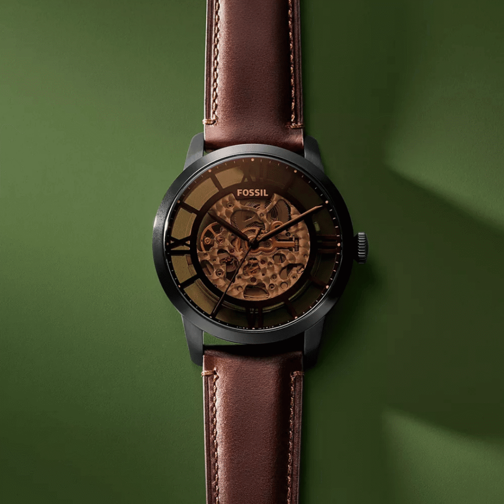 Fossil Townsman Automatic Dark Brown Leather Watch