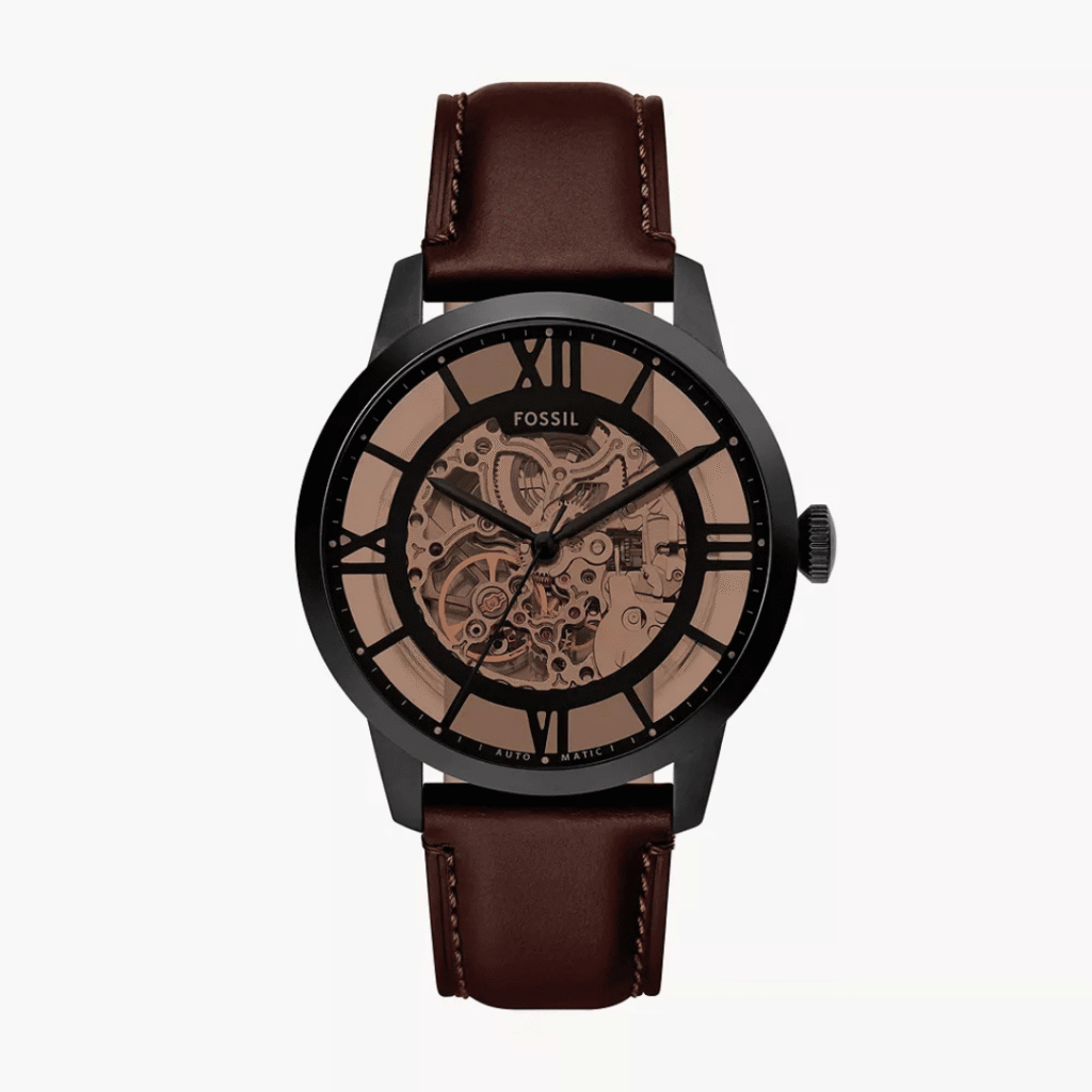 Fossil Townsman Automatic Dark Brown Leather Watch